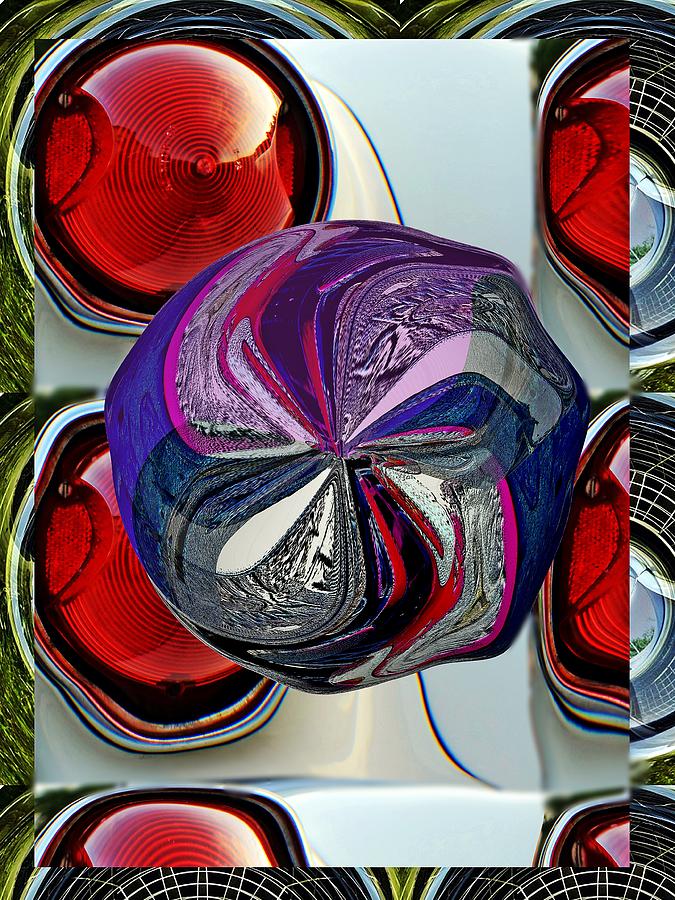Motorcycle cylinder little planet as art Digital Art by Karl Rose