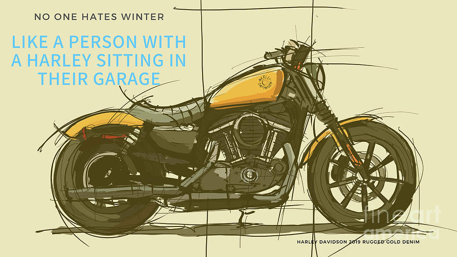 Harley Davidson Bike Coloring Page · Creative Fabrica