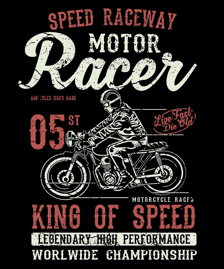 Motorcycle racer Digital Art by Long Shot