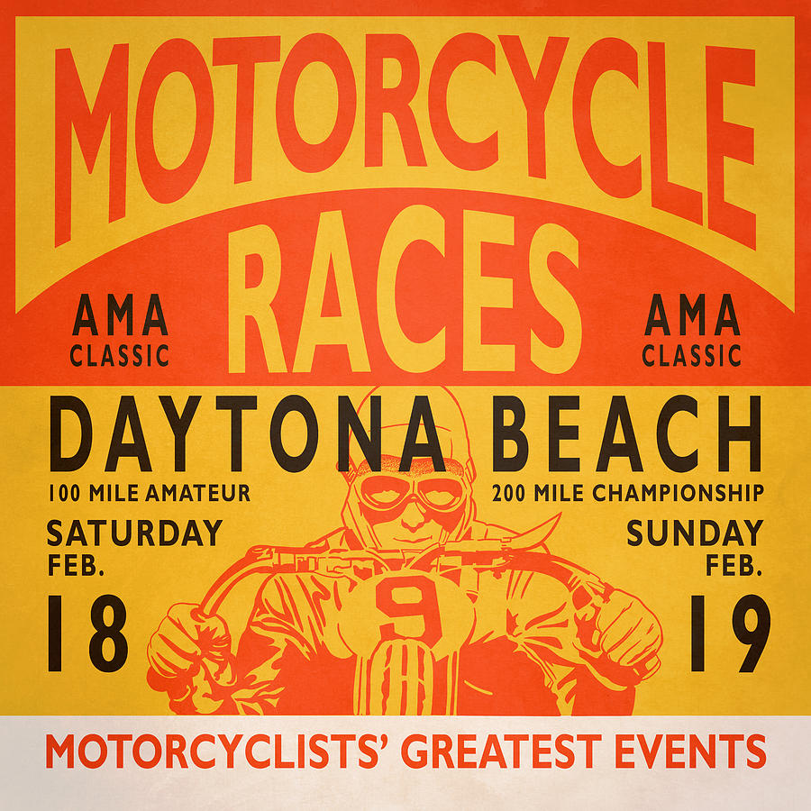 Daytona Beach Photograph - Motorcycle Races Daytona Beach by Mark Rogan