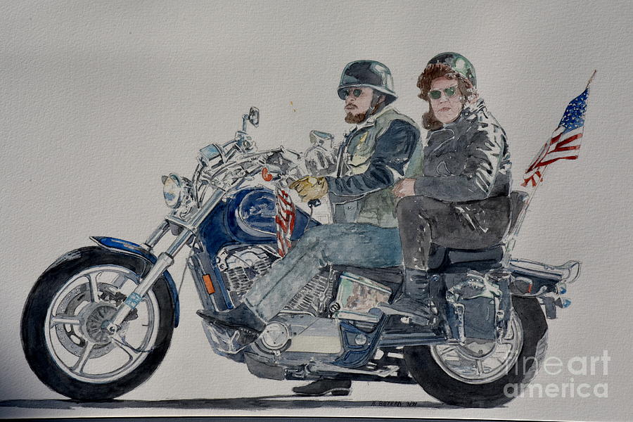 Motorcycle Ride, 1991 Painting by Anthony Butera
