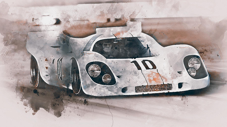 Sports Painting - Porsche 917k - 06 by AM FineArtPrints