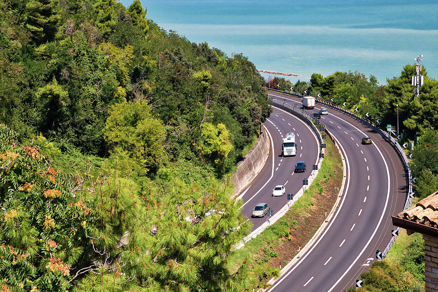 Motorway along the Adriatic coast Photograph by Vivida Photo PC