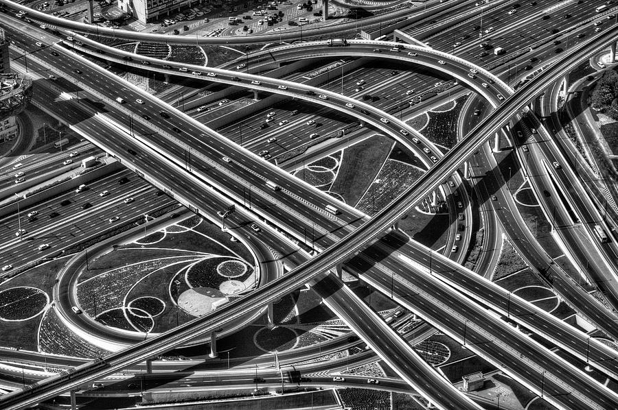 Motorways From The Air Dubai Photograph