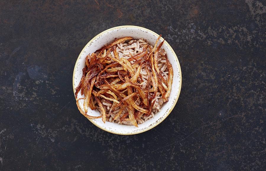 Moudardara lentils With Rice And Caramelised Onions, Lebanon Photograph by Robbert Koene