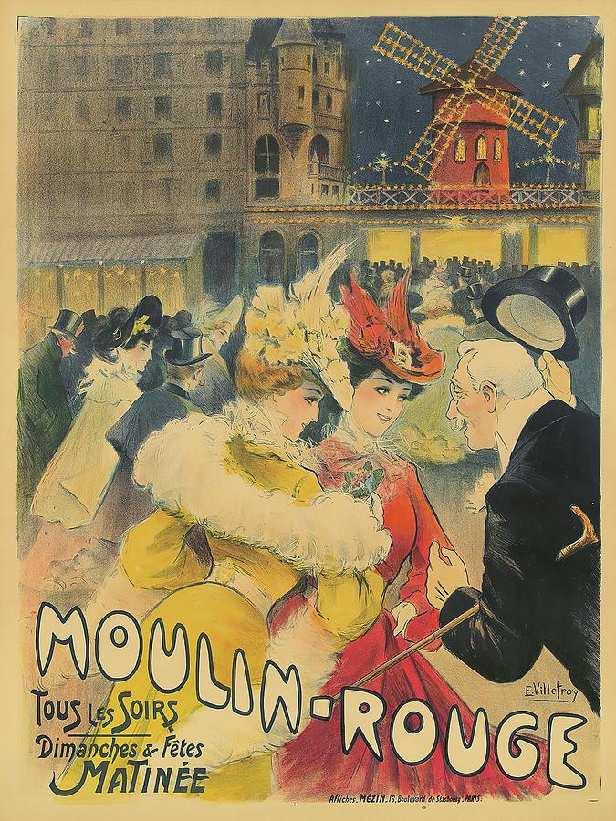 Moulin Rouge Painting by E. Villefroy - Fine Art America