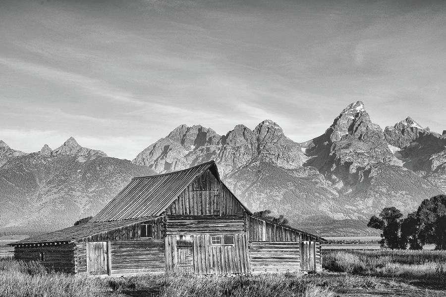Moulton Barn in Black and White Photograph by Steve Stuller