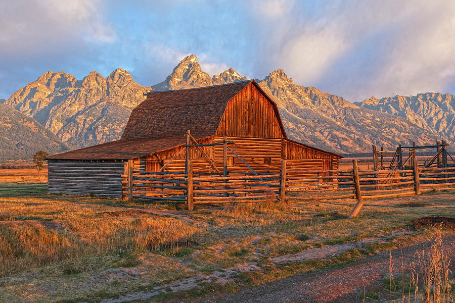 Moulton Barn In First Light Photograph by Angelo Marcialis - Fine Art ...