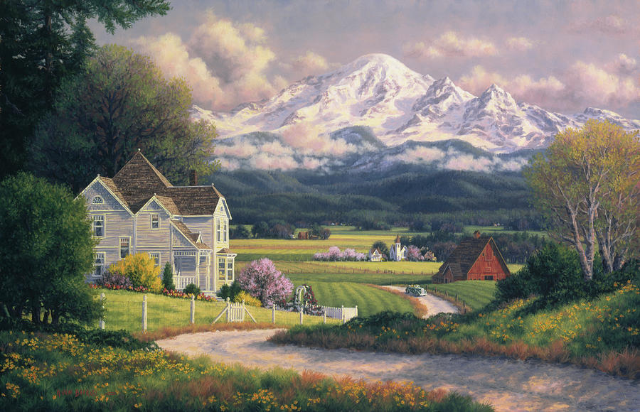 Mount Baker Grandeur Painting by Randy Van Beek