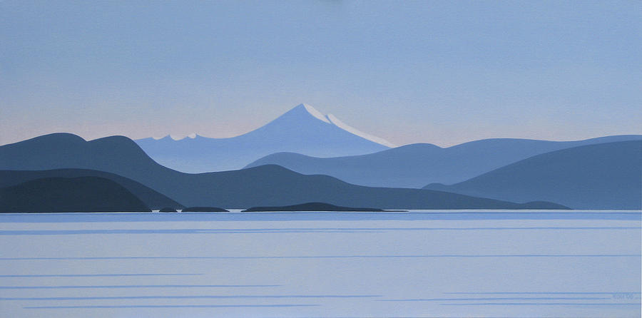 Mount Baker - Morning Painting by Ron Parker
