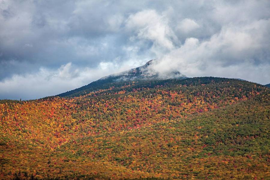 Landscape Photograph - Mount Chocorua carpet of fall colors by Jeff Folger