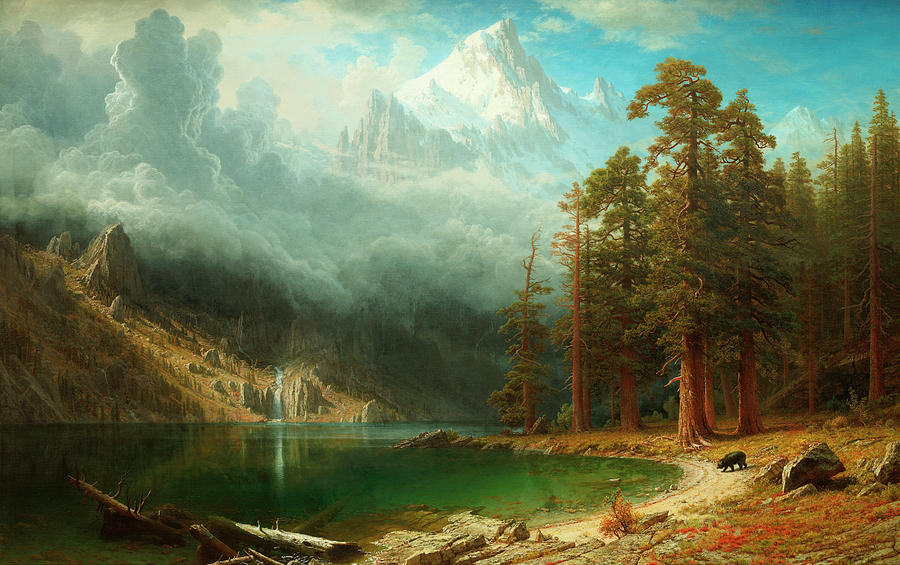 Mount Corcoran by Albert Bierstadt Painting by Rolando Burbon