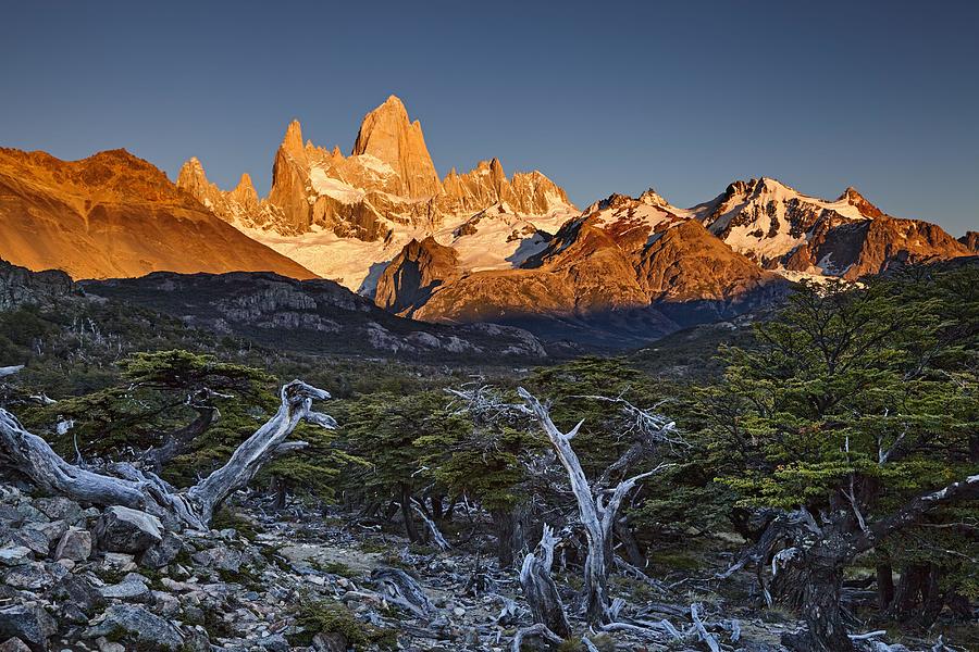 Mountain Photograph - Mount Fitz Roy At Sunrise, Patagonia by DPK-Photo