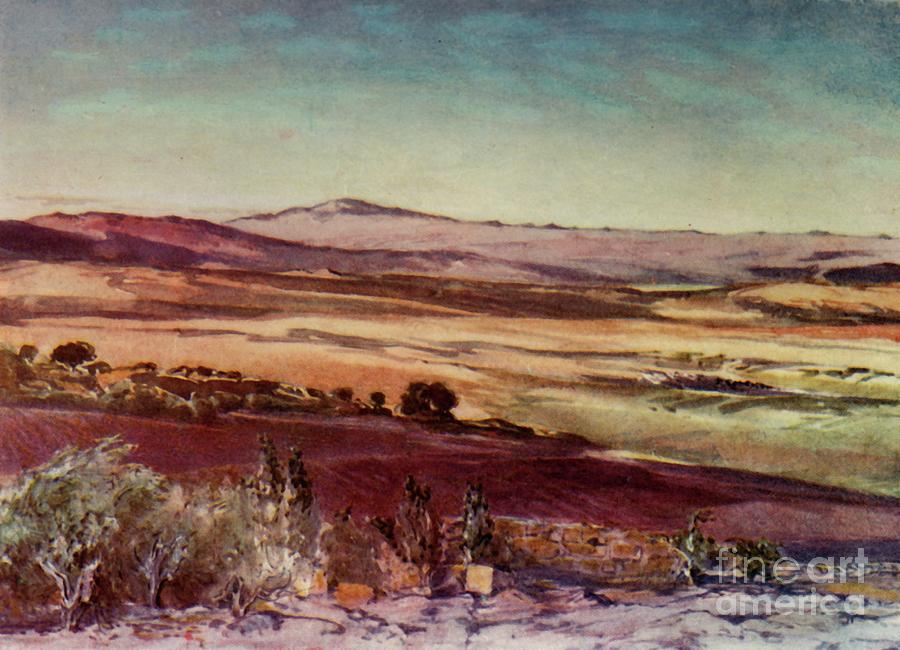 Mount Hermon From The Slopes Of Tabor Drawing by Print Collector