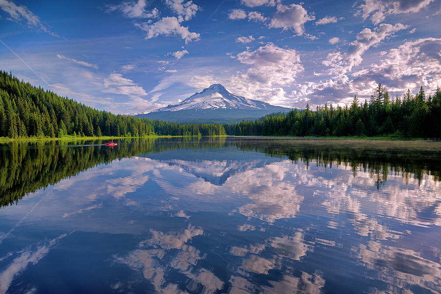 Mount Hood With Reflection Digital Art by Bernd Grundmann | Fine Art ...