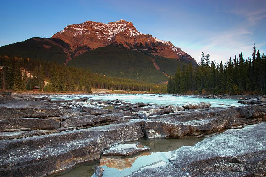 Mount Kerkeslin Athabasca Falls Jasper Photograph by Design Pics