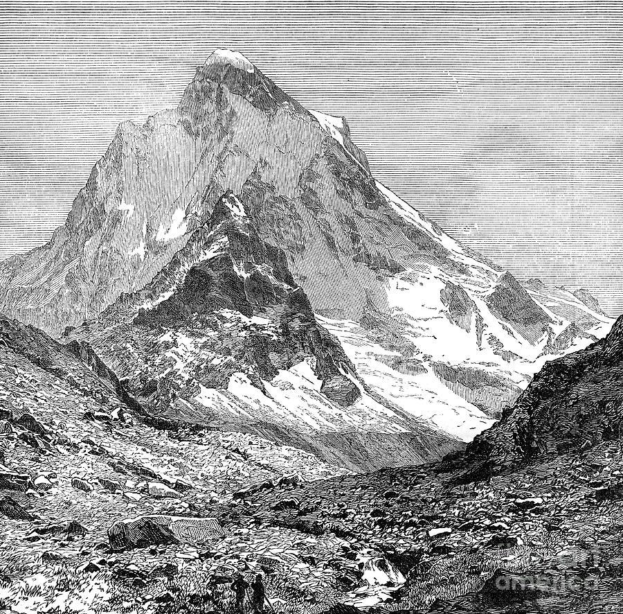Mount Moira, India, 1895 Drawing by Print Collector