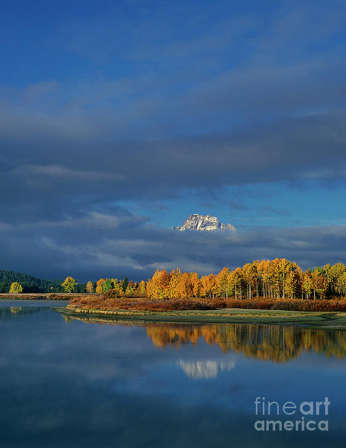 mount moran in clouds oxbow bend grand tetons np wyoming by Dave Welling mount moran in clouds oxbow bend grand tetons np wyoming by Dave Welling