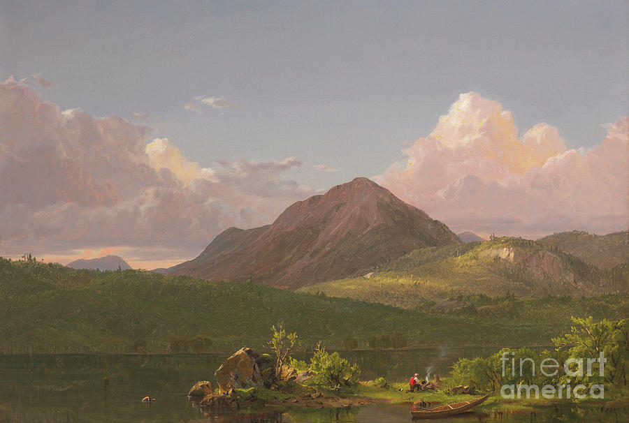 Mount Newport on Mount Desert Island Painting by Frederic Edwin Church