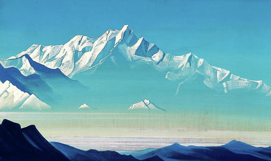 Mount of five treasures - Digital Remastered Edition Painting by Nicholas Roerich