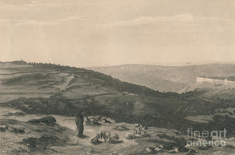Mount Of Olives & Valley Drawing by Print Collector