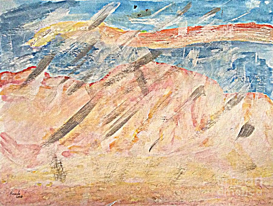 Mount Olympus Snow Storm Salt Lake City Painting by Richard W Linford