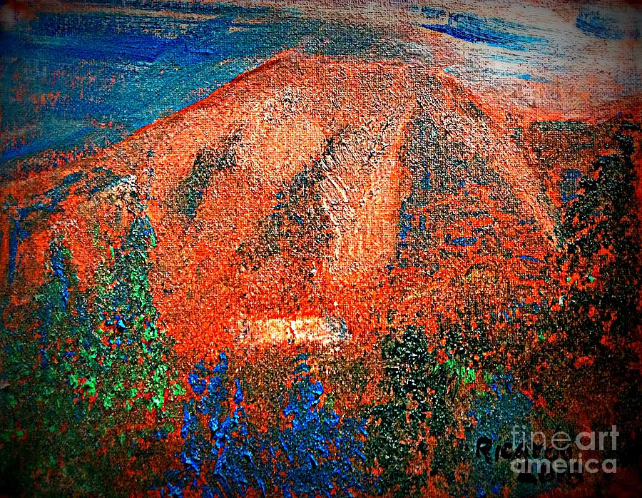 Mount Olympus Utah Fall Painting by Richard W Linford
