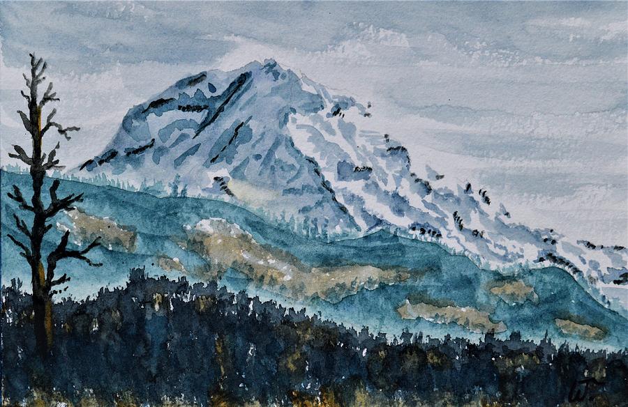 Mount Rainer Summit  Painting by Warren Thompson