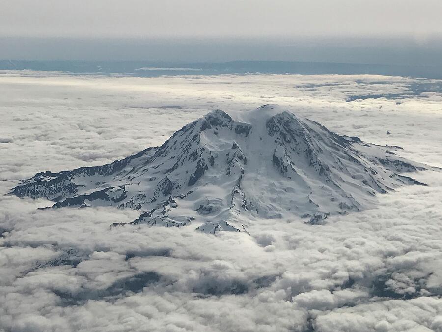 Mount Rainier in the Clouds Photograph by Shirley Stevenson Wallis - Pixels