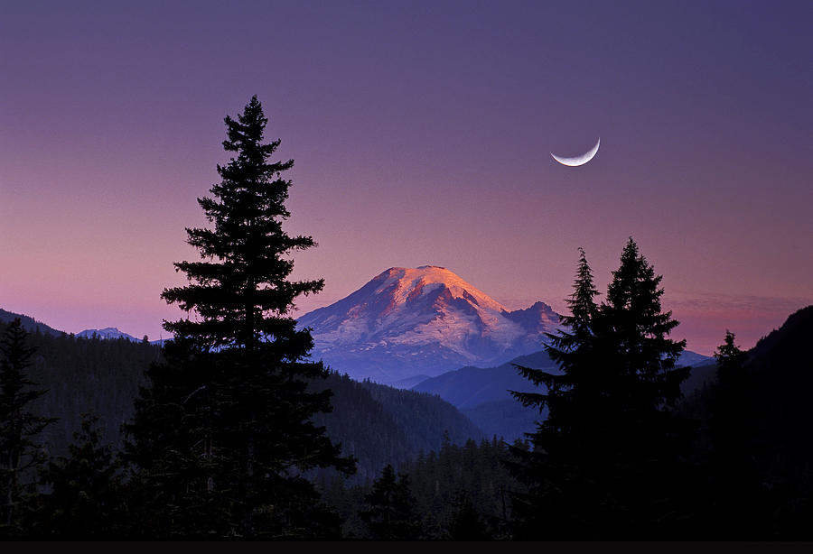 Mount Rainier National Park, Washington Digital Art by Heeb Photos
