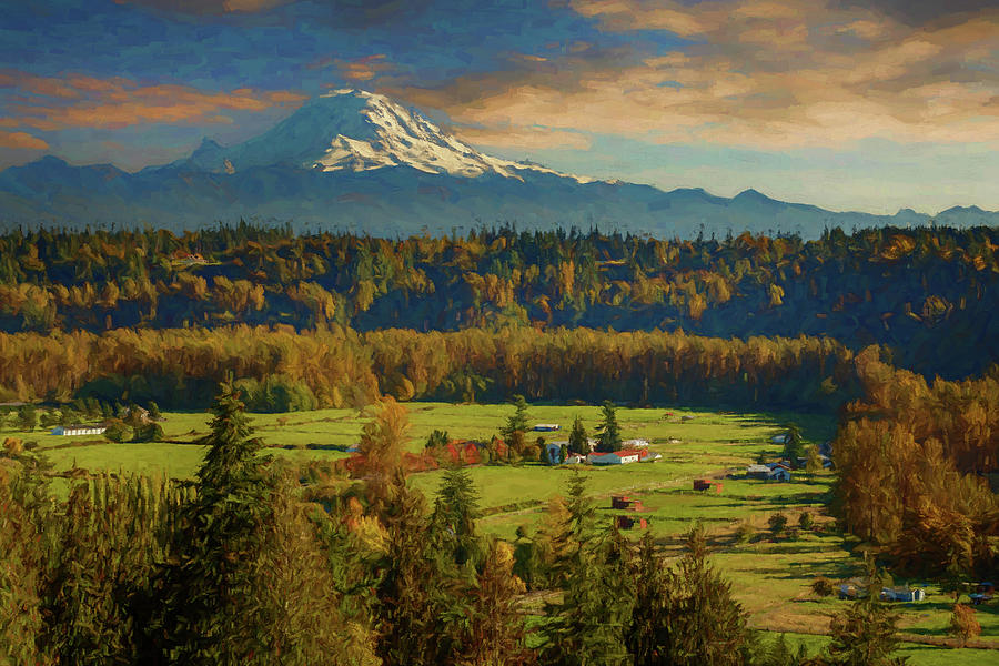 Mount Rainier Painting 6 Painting by Mike Penney