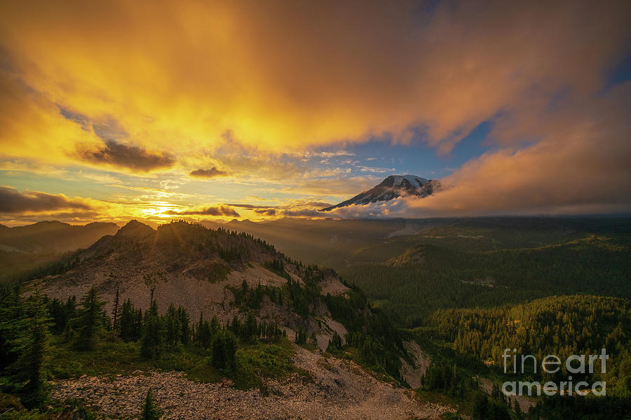 Mount Rainier Photography Pinnacle Saddle Sunset Photograph