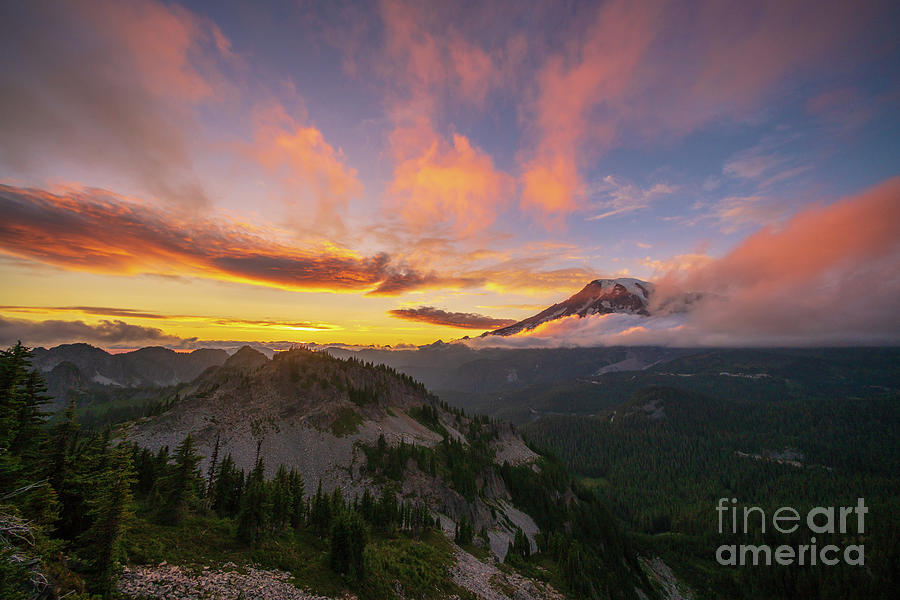 Mount Rainier Photography Sunset Cloudscape Photograph