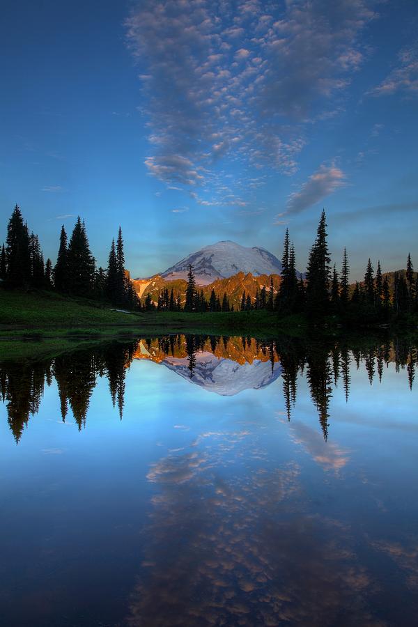 Mount Rainier Reflection Photograph by Jonkman Photography