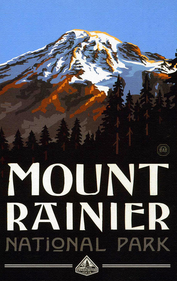 Mount Renair National Park Poster Painting by 