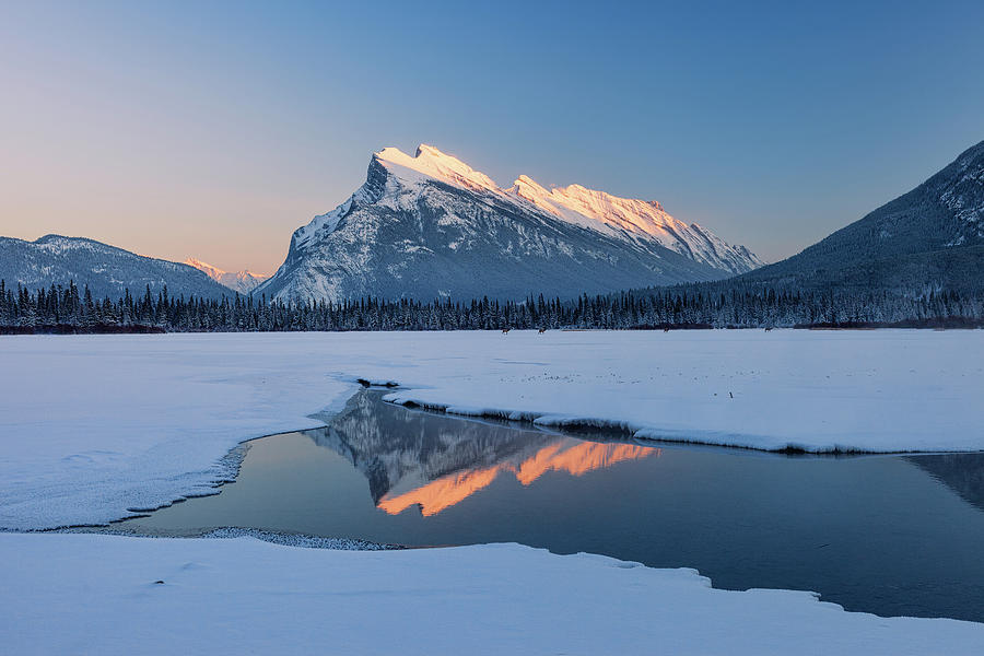 Mount Rundle At Sunset Photograph by Ding Ying Xu