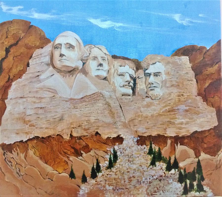 Rushmore Painting - Mount Rushmore by Jibin George