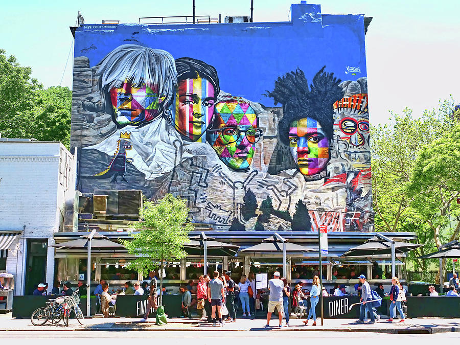 Mount Rushmore Mural  Photograph by Allen Beatty