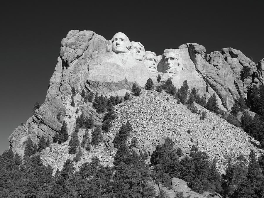 Mount Rushmore National Memorial B W Photograph by Connor Beekman