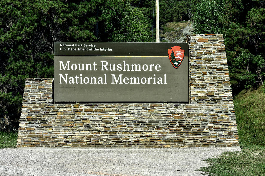Rushmore Photograph - Mount Rushmore National Memorial Signage by Thomas Woolworth