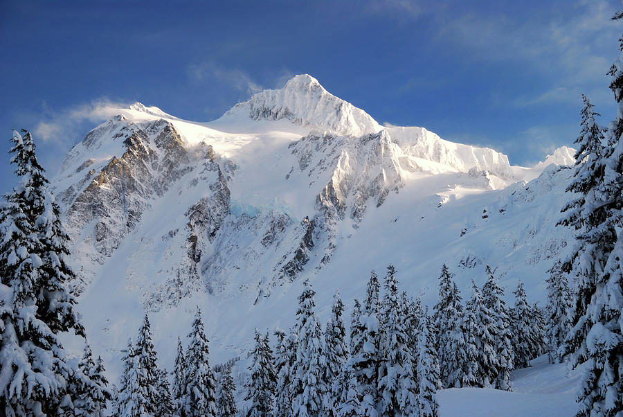 Mount Shuksan in Winter Photograph by Curt Remington - Fine Art America