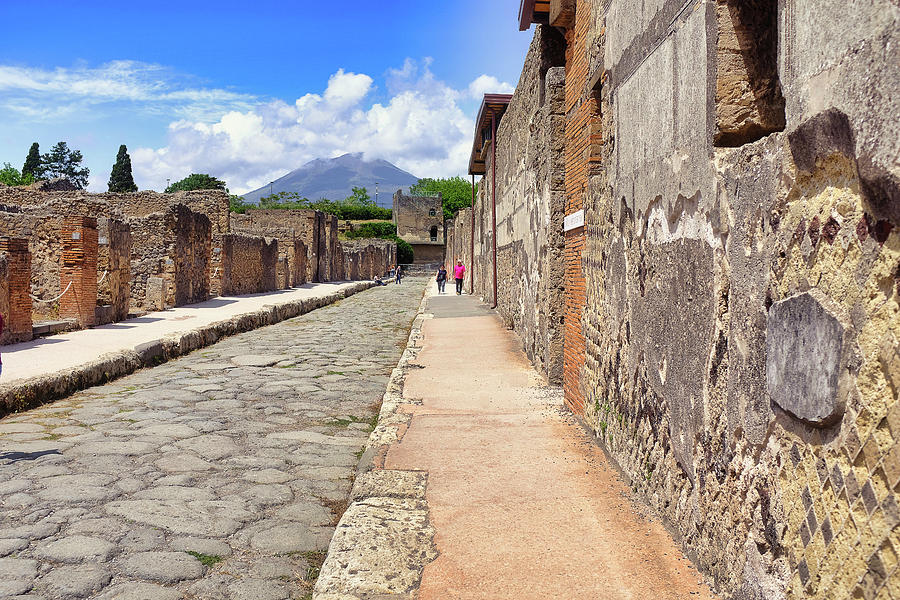 Mount Vesuvius and The Ruins of Pompeii Italy Photograph by Robert Bellomy