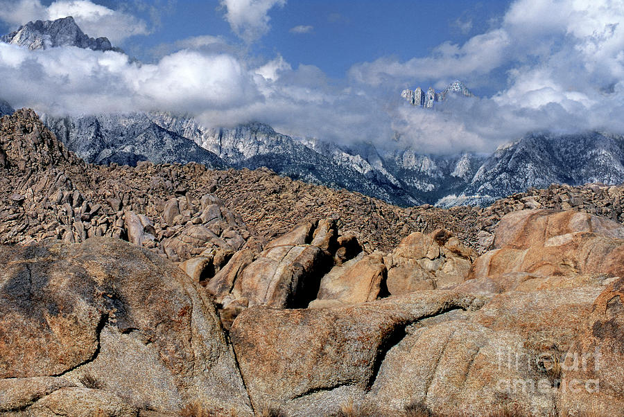 Mount Whitney In Storm Alabama Hills Eastern Sierras California Photograph by Dave Welling