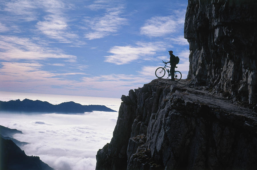 Mountain Biker, Lake Garda, Italy Digital Art by Udo Bernhart