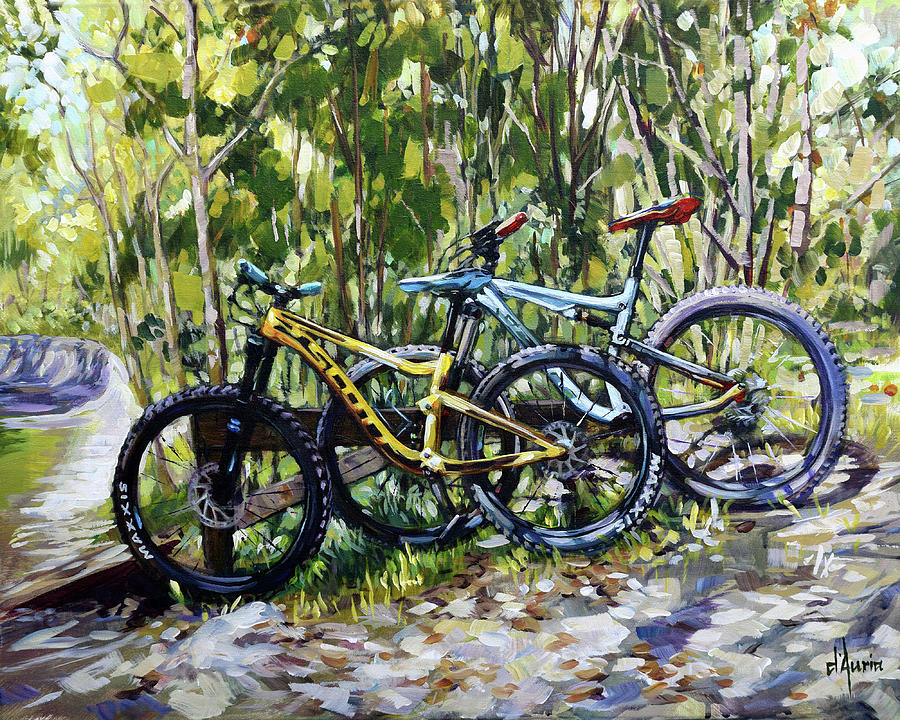 Mountain Bikes Painting