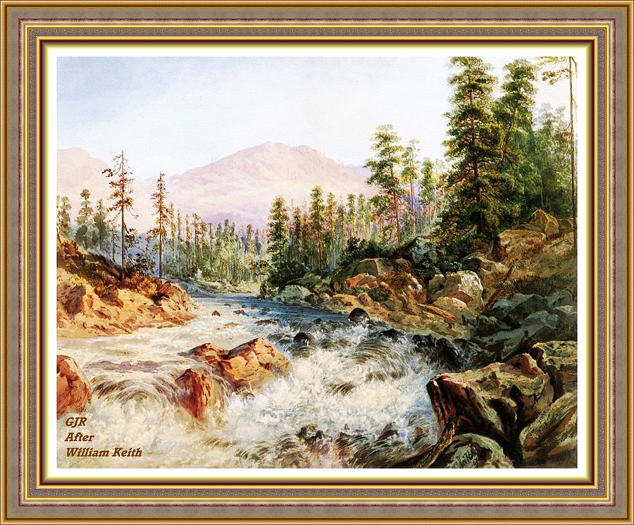 Mountain Cascade Near Cisco, California After The Original Artwork By William Keith L A S Printed/fr Digital Art