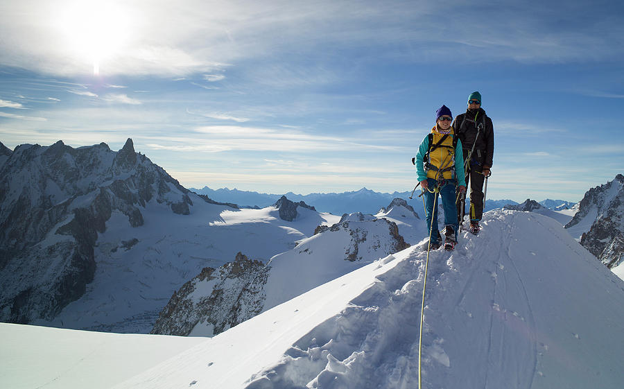 Mountain Climbers On Summit Digital Art by Francesco Tremolada | Fine ...