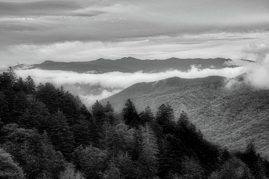 Mountain Fog Black and White Photograph by Chester Wiker | Fine Art America