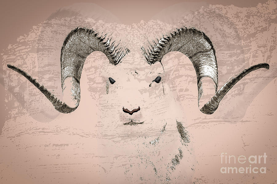 Mountain Goat Digital Art by Anthony Ellis