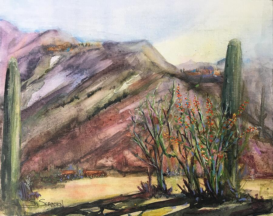 Mountain Homes Painting by Susan Seaborn